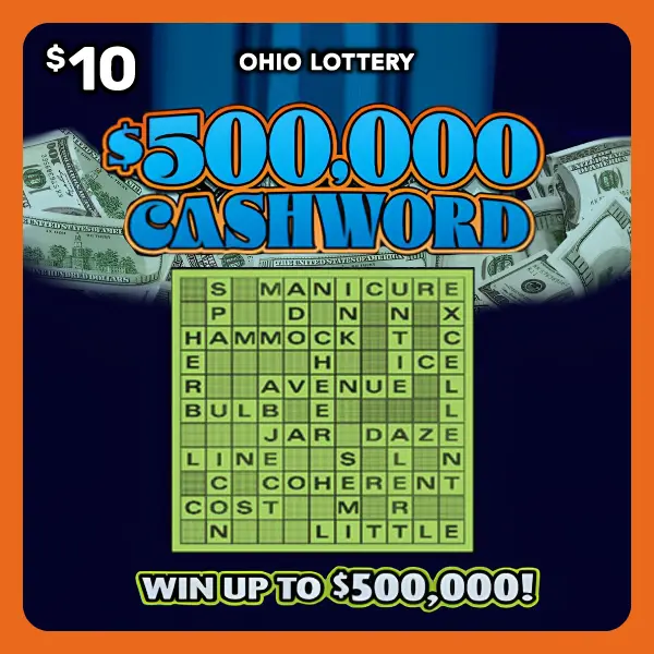Teaser image of $500,000 Cashword with price $10